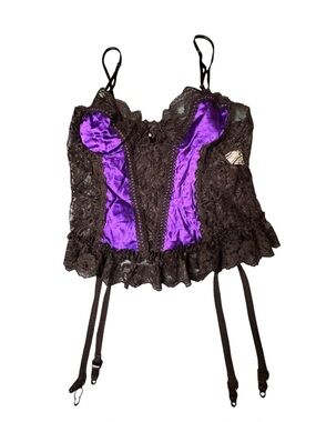 Vintage Nan Flower Coquette Bustier Goth Fairy